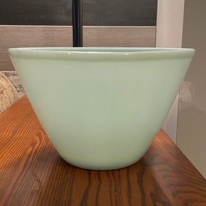 Fire-King Vintage Blue large Mixing Bowl Azurite Turquoise 8.5”